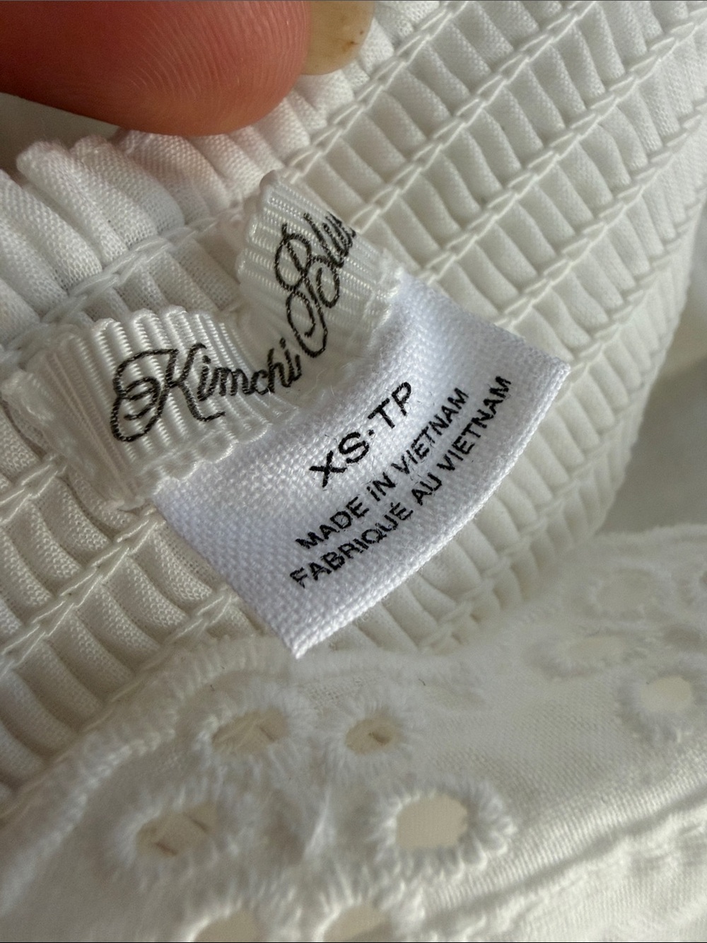 Kimchi White Eyelet Lace Button-Front Camisole - Picture 3 of 5